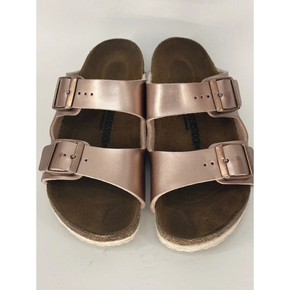 Birkenstock Arizona Sandals Kids 35 Rose Gold Metallic 1018925